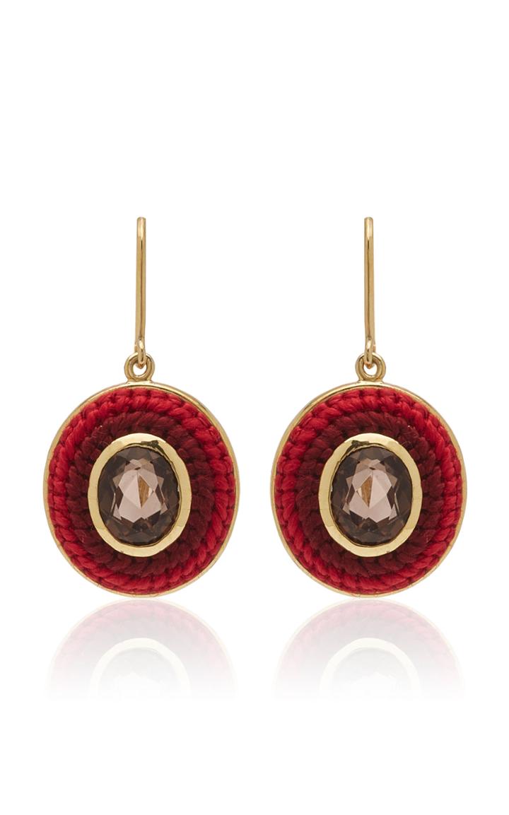 Moda Operandi Maria Frering Dgrad Bordeaux Oval Earrings