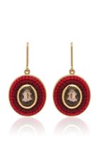 Moda Operandi Maria Frering Dgrad Bordeaux Oval Earrings