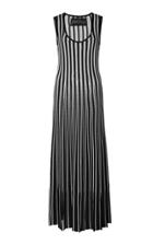 Lela Rose Striped Crochet-knit Midi Dress