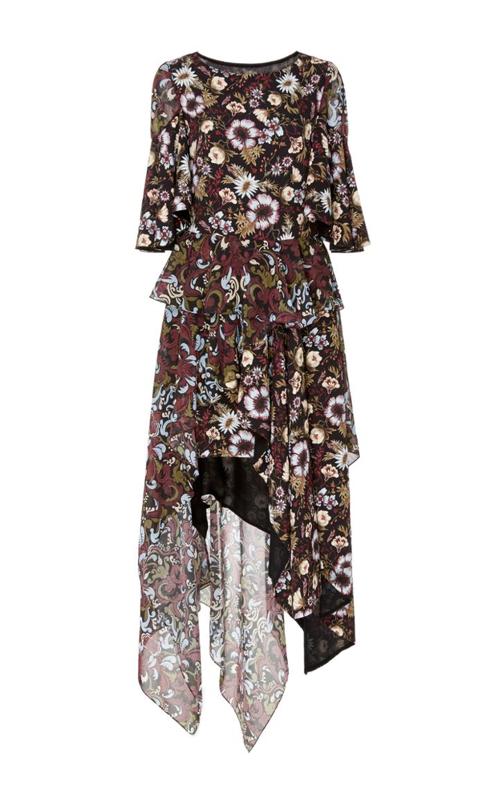 Adeam Mixed Print High-low Dress