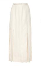 Moda Operandi Gabriela Hearst Edith Macrame-detailed Pleated Maxi Skirt Size: 36