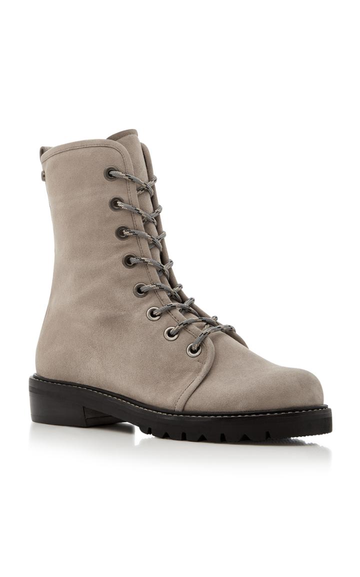 Stuart Weitzman Metermaid Lace-up Suede Boots