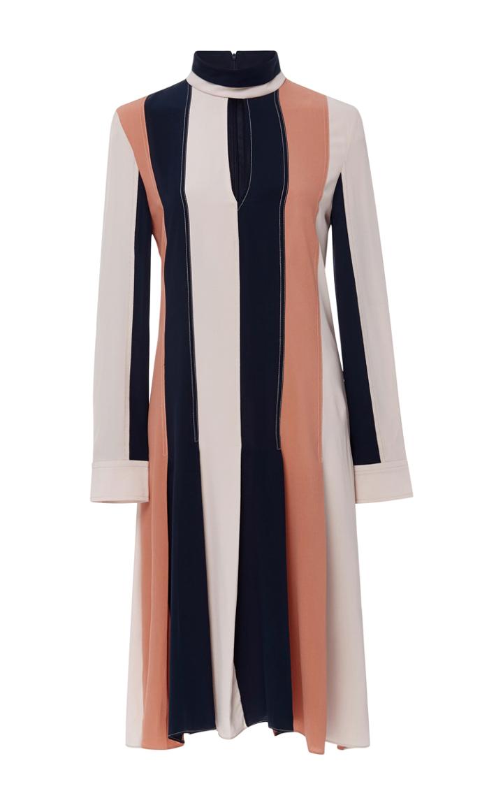 Derek Lam Long Sleeve Colorblock Dress