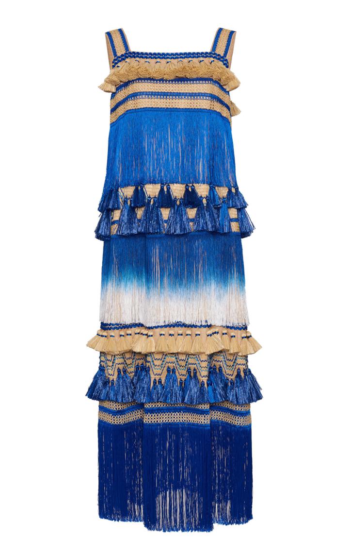 Dolce & Gabbana Sleeveless Mixed-fringe Midi Dress