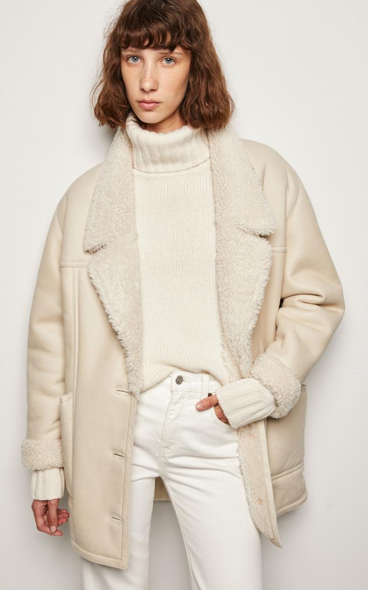 Moda Operandi Nili Lotan Noelle Oversized Shearling Coat