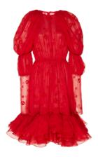 Giambattista Valli Puff Sleeve Logo Dress
