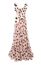 Leal Daccarett Flor Polka Dot Chiffon Dress