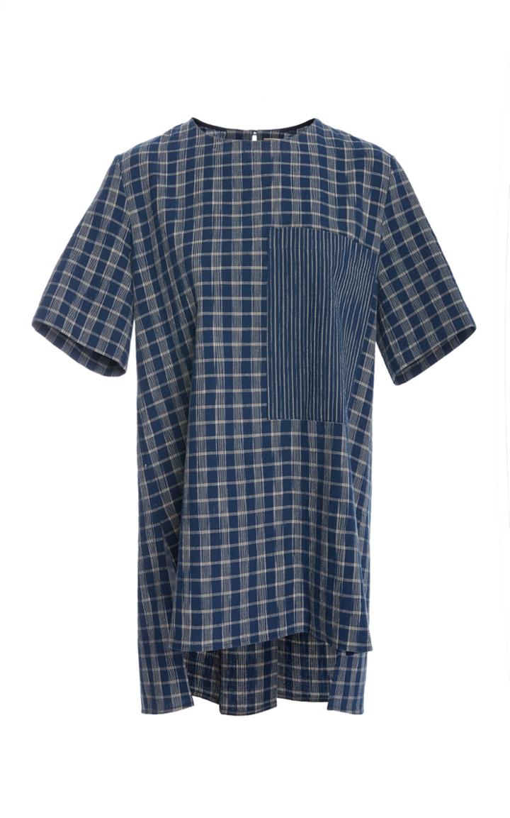 Adam Lippes Kasuri Denim T-shirt