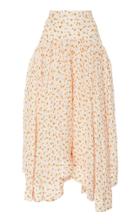 Acler Linton Asymmetrical Linen Midi Skirt