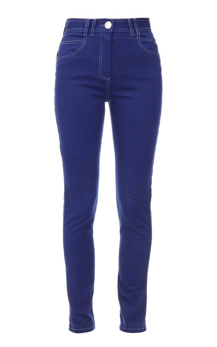 Moda Operandi Balmain High-rise Monogram-detailed Skinny Jeans Size: 38