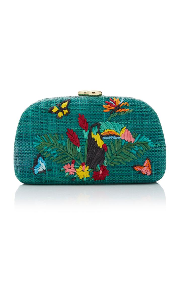 Serpui Mia Toucan Embroidered Minaudiere
