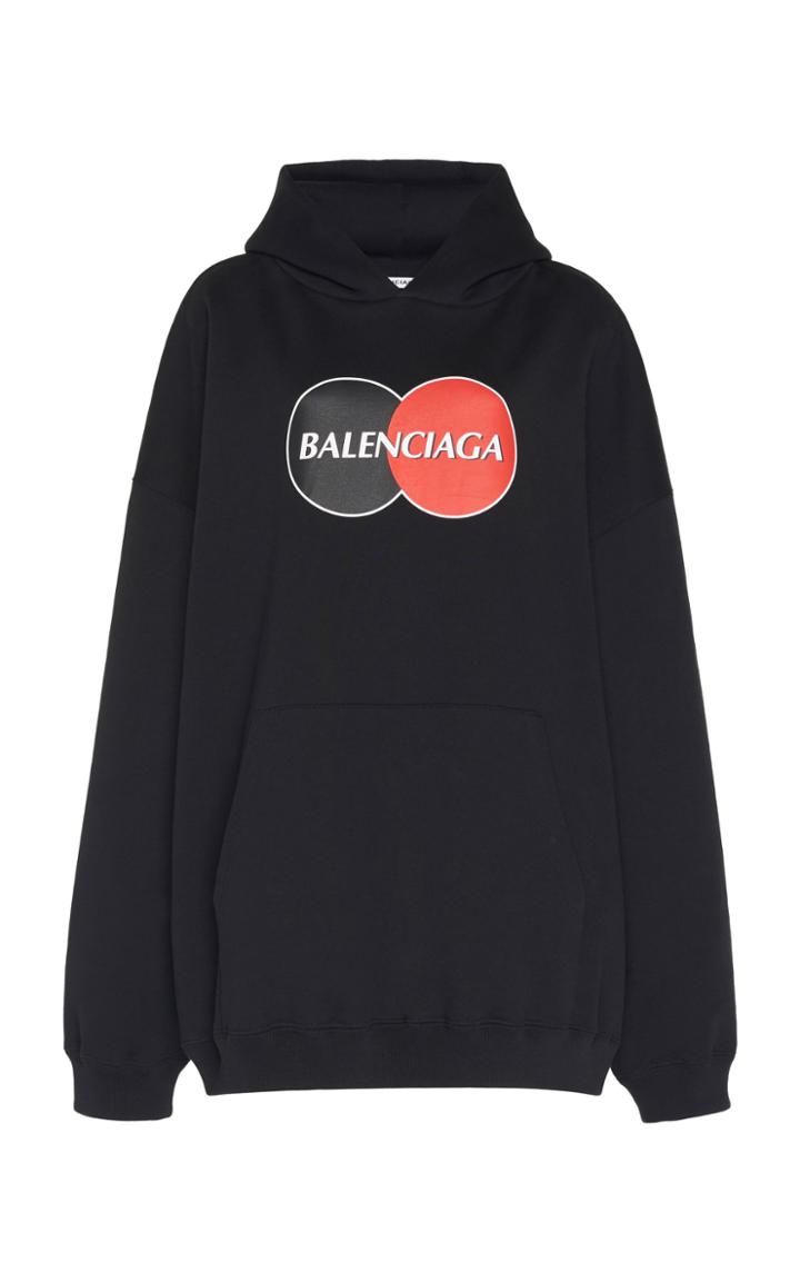 Balenciaga Logo-print Jersey Oversized Hoodie