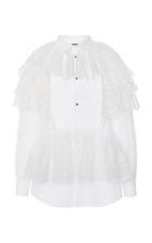 Moda Operandi Dolce & Gabbana Frilled Poplin Blouse