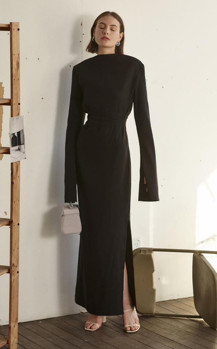 Paris Georgia Jill Bell Sleeve Maxi Dress