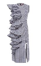 Marianna Senchina Drawstring Ruffe Midi Dress