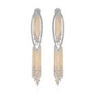 Mike Joseph White And Yellow Gold Classical And Contemporary Earring With White Diamonds