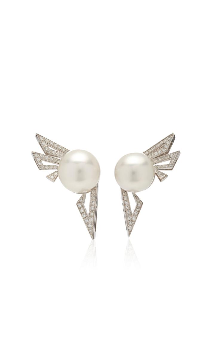 Moda Operandi Kavant & Sharart Origami Pearl Earrings