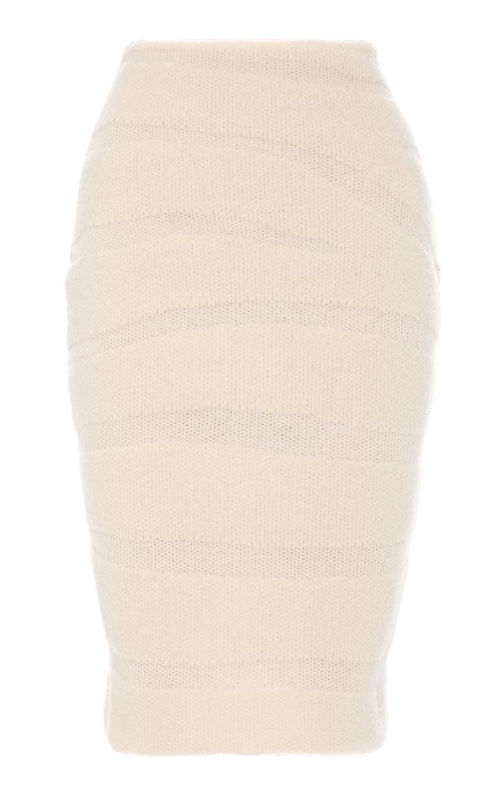 Nanna Van Blaaderen Zebra Knit Pencil Skirt