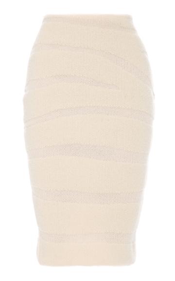 Nanna Van Blaaderen Zebra Knit Pencil Skirt