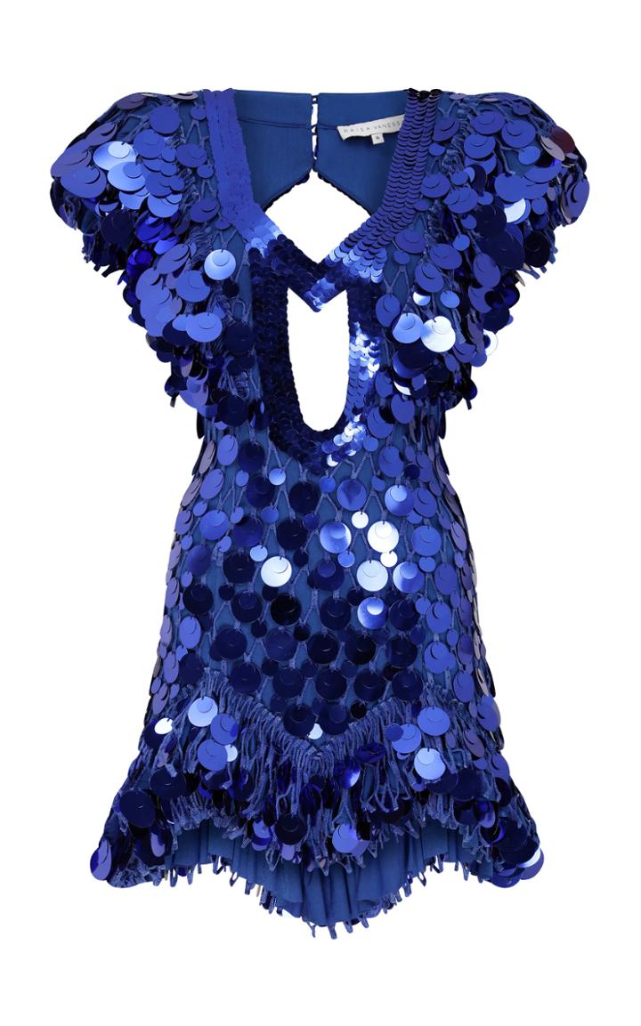Moda Operandi Raisa Vanessa Sequin Embroidered Mesh Mini Dress