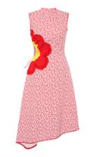 Marianna Senchina Asymmetric Flower Cut Out Dress