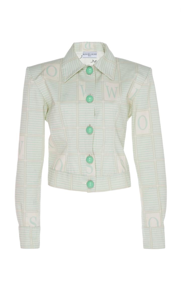 Rowen Rose Logo-printed Denim Jacket