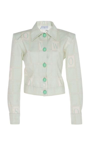 Rowen Rose Logo-printed Denim Jacket