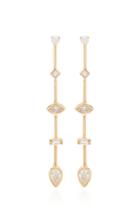 Zoe Chicco 14k Large Fixed Bar Mobile Earring With Mixed Fancy Cut Diamonds