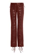 Moda Operandi Saks Potts Christina Straight-leg Lace-up Leather Pants