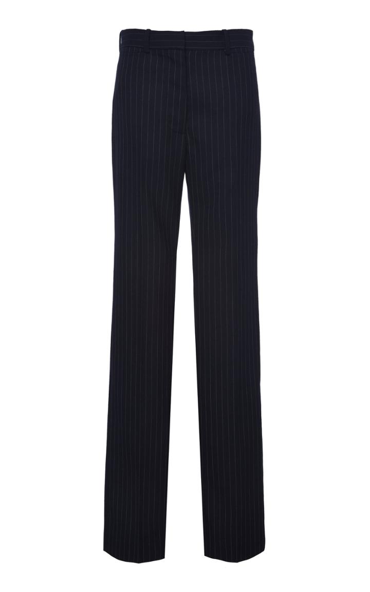 Moda Operandi Victoria Beckham High-waisted Slim-leg Striped Wool Trousers Size: 4