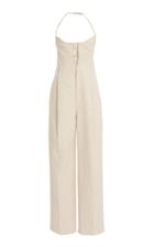 Jacquemus Loya Woven Halterneck Jumpsuit