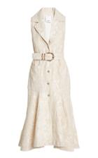 Moda Operandi Acler Clifton Belted Cotton-blend Jacquard Midi Dress