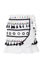 Dodo Bar Or Abbigail Embellished Cotton Wrap Skirt