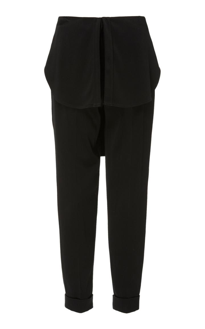 Hellessy Kooning Pintucked Crepe De Chine Straight-leg Pants