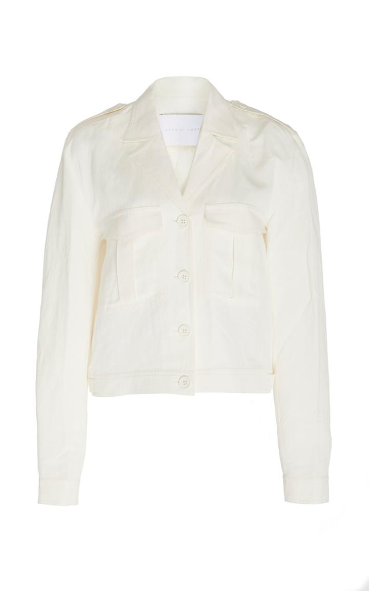Noon By Noor Jimmy Silk And Linen Blend Utility Jacket