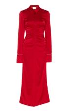 Alexis Candace Ruched Collared Midi Dress
