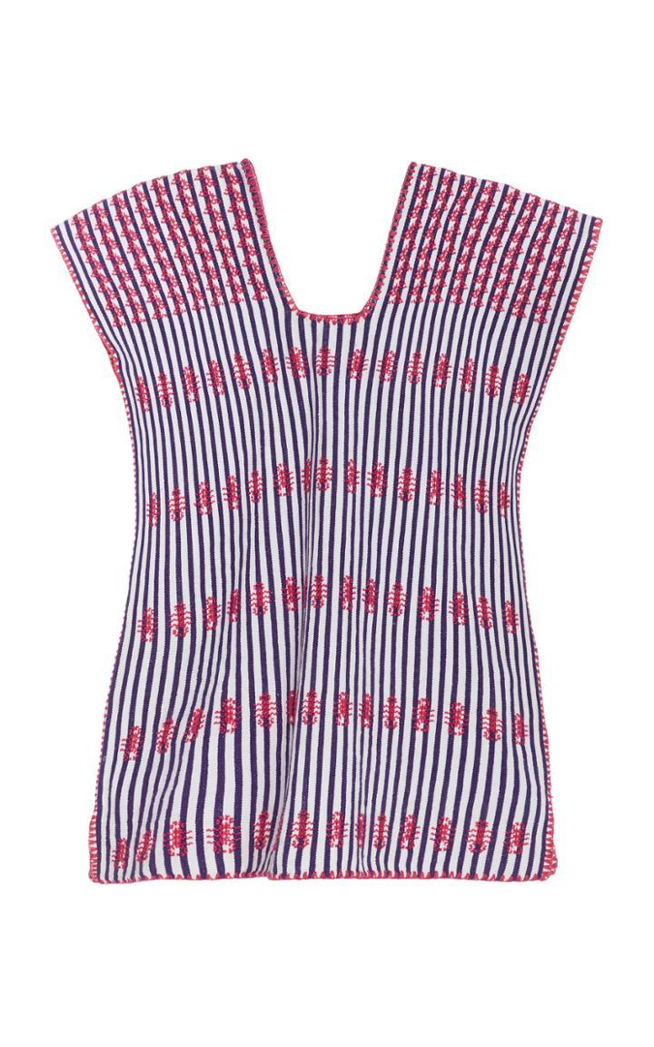 Pippa Holt Children's Purple And White Striped Cotton Caftan