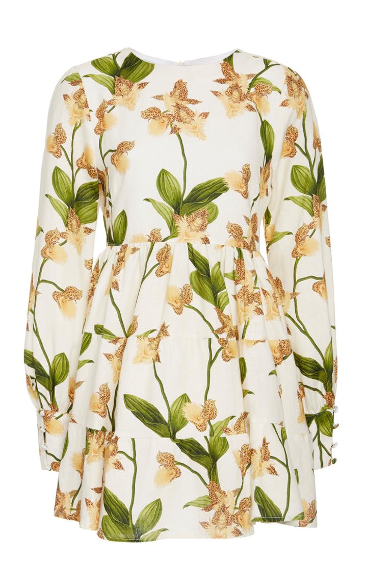 Moda Operandi Agua By Agua Bendita Nuez Jardin Linen Mini Dress