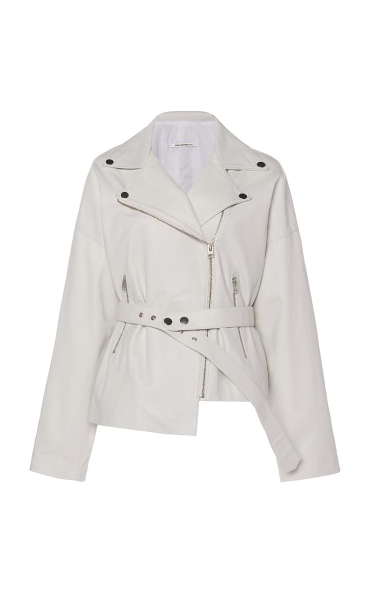 Moda Operandi Boyarovskaya Leather Motto Jacket Size: M