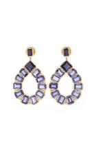 Jamie Wolf 18k Yellow Gold Iolite And Diamond Pear Shape Earring
