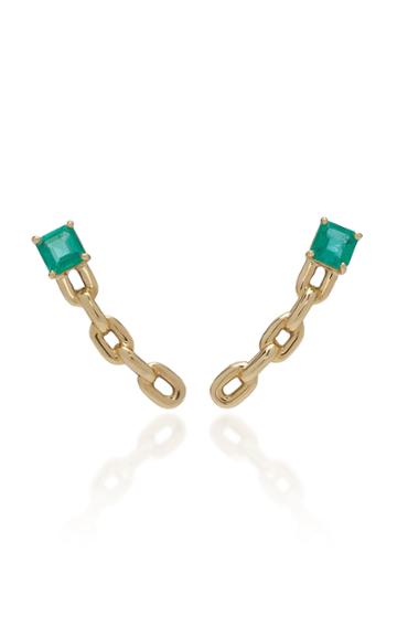 Jack Vartanian 18k Gold Emerald Earrings