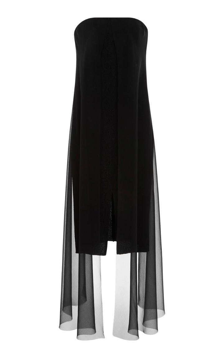 Jeffrey Dodd Chiffon Overlay Strapless Dress