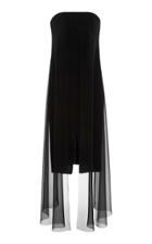 Jeffrey Dodd Chiffon Overlay Strapless Dress