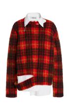 Moda Operandi Monse Layered Tartan Wool-blend Sweater