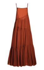 Matteau Asymmetric Cotton-silk Voile Tiered Maxi Dress