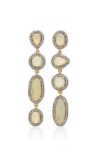 Amrapali 18k Gold Diamond And Opal Earrings