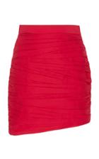 Zeynep Aray Draped Cotton Mini Skirt