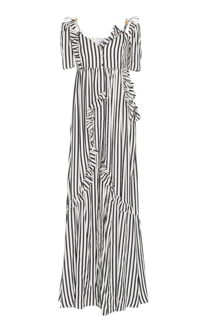 Kalyah Striped Silk Dress