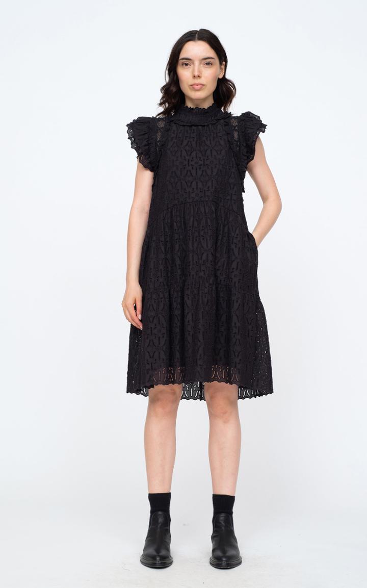 Moda Operandi Sea Ingrid Ruffled Embroidered-eyelet Cotton Mini Dress