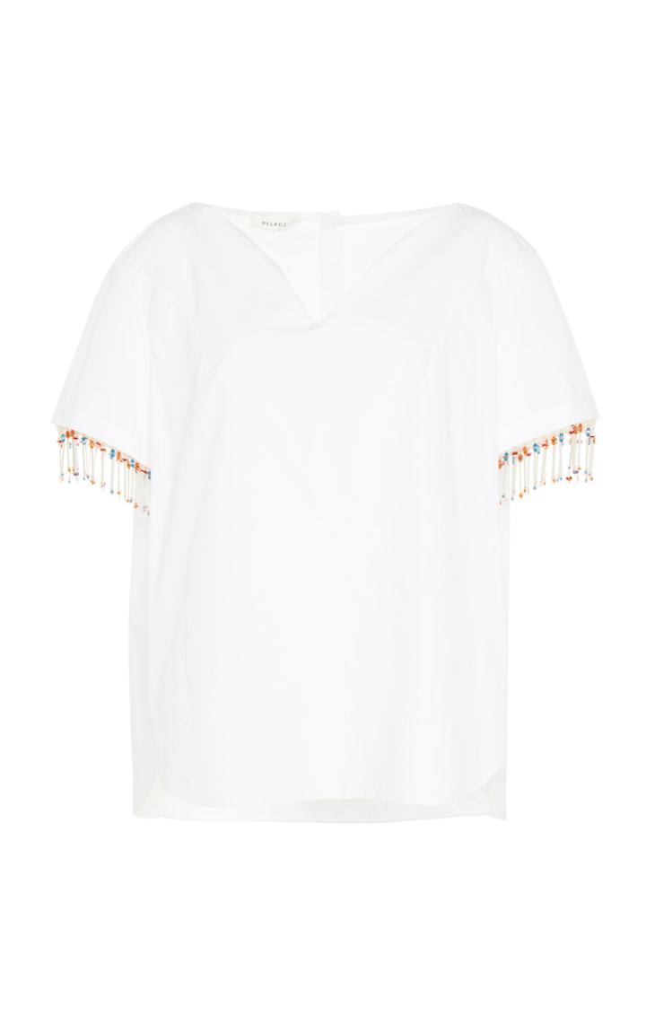 Delpozo Heart Neckline Cotton Shirt